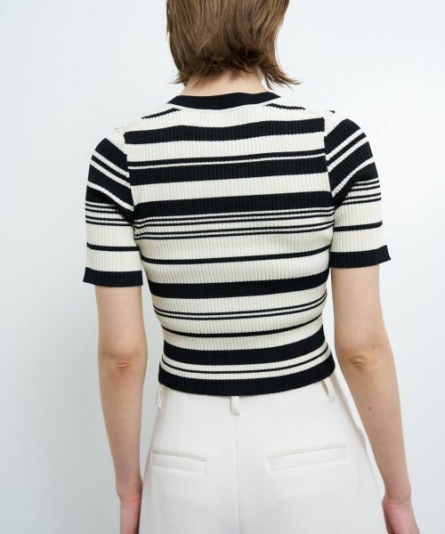 LANVIN en Bleu / ランバン オン ブルー ニット・セーター | ボーダーハーフスリーブニット | 詳細5
