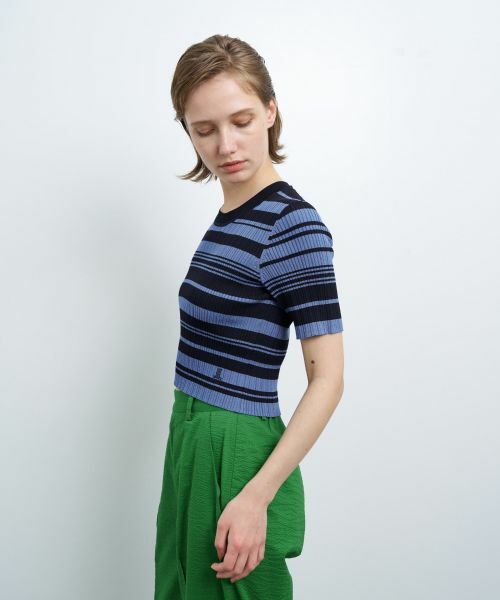 LANVIN en Bleu / ランバン オン ブルー ニット・セーター | ボーダーハーフスリーブニット | 詳細9