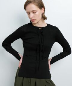 LANVIN en Bleu / ランバン オン ブルー カーディガン・ボレロ | フロントリボンカーディガン