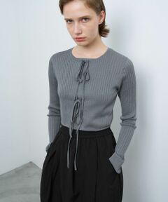 LANVIN en Bleu / ランバン オン ブルー カーディガン・ボレロ | フロントリボンカーディガン