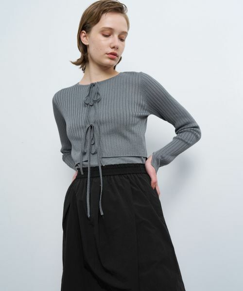 LANVIN en Bleu - ランバンオンブルー　リボンカーディガン セール】 フロントリボンカーディガン （カーディガン・ボレロ