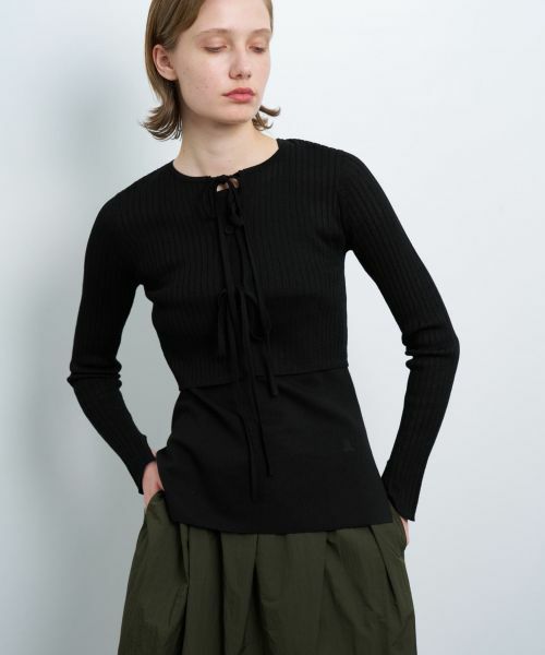 LANVIN en Bleu / ランバン オン ブルー カーディガン・ボレロ | フロントリボンカーディガン | 詳細4