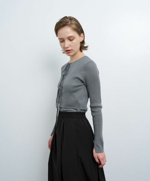 LANVIN en Bleu / ランバン オン ブルー カーディガン・ボレロ | フロントリボンカーディガン | 詳細8