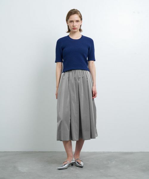 LANVIN en Bleu / ランバン オン ブルー ニット・セーター | ウェーブジャカードハーフスリーブニット | 詳細1