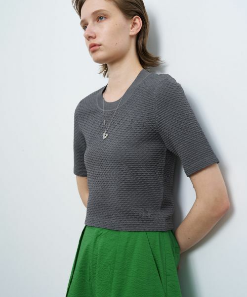 LANVIN en Bleu / ランバン オン ブルー ニット・セーター | ウェーブジャカードハーフスリーブニット | 詳細12