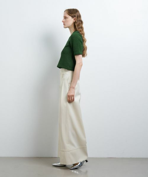 LANVIN en Bleu / ランバン オン ブルー ニット・セーター | ウェーブジャカードハーフスリーブニット | 詳細14