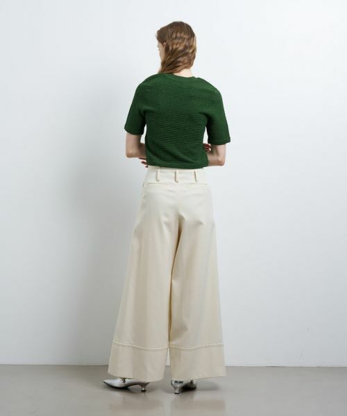 LANVIN en Bleu / ランバン オン ブルー ニット・セーター | ウェーブジャカードハーフスリーブニット | 詳細15