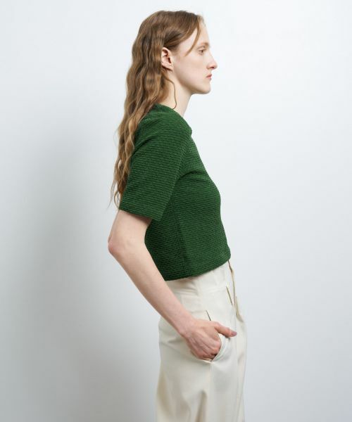 LANVIN en Bleu / ランバン オン ブルー ニット・セーター | ウェーブジャカードハーフスリーブニット | 詳細18