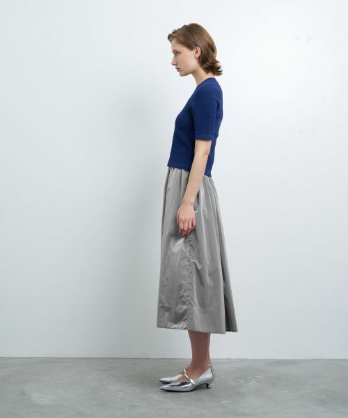 LANVIN en Bleu / ランバン オン ブルー ニット・セーター | ウェーブジャカードハーフスリーブニット | 詳細2