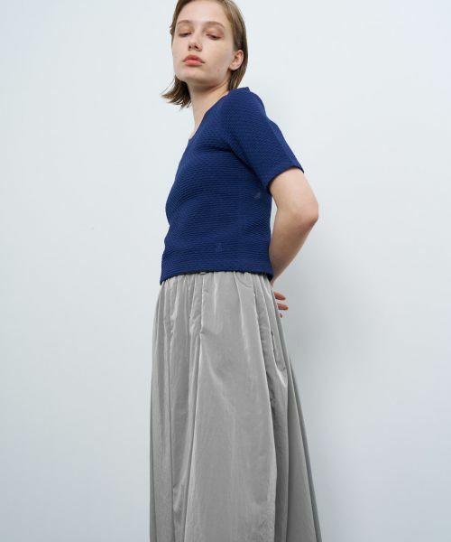 LANVIN en Bleu / ランバン オン ブルー ニット・セーター | ウェーブジャカードハーフスリーブニット | 詳細5