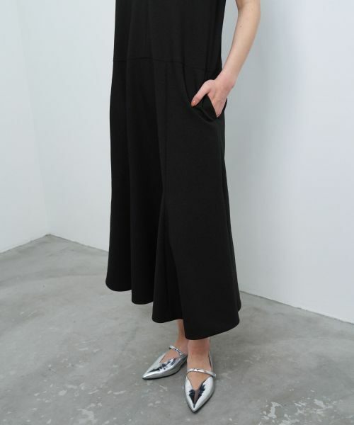 LANVIN en Bleu / ランバン オン ブルー ドレス | アムンゼンドレープネックフレアワンピース | 詳細10