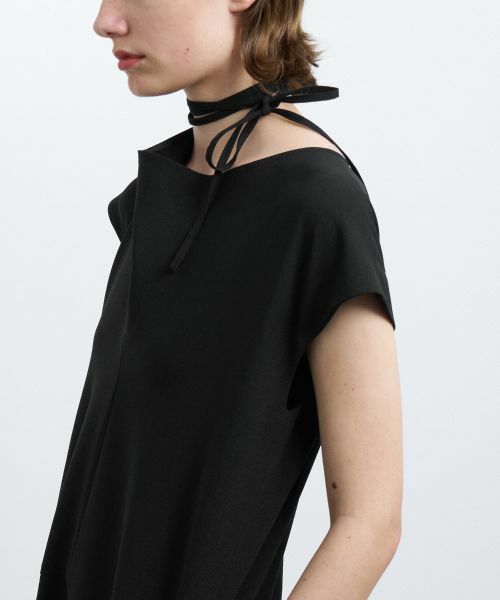 LANVIN en Bleu / ランバン オン ブルー ドレス | アムンゼンドレープネックフレアワンピース | 詳細11