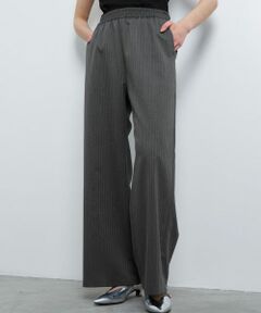 LANVIN en Bleu / ランバン オン ブルー その他パンツ | ピンストライプゴムワイドパンツ
