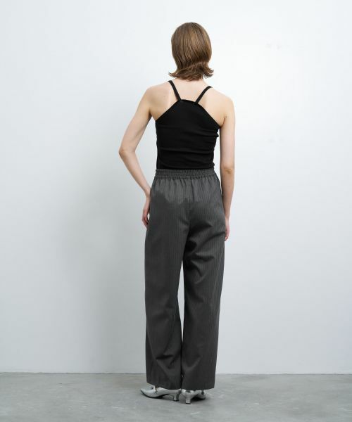 LANVIN en Bleu / ランバン オン ブルー その他パンツ | ピンストライプゴムワイドパンツ | 詳細9