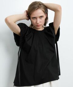 LANVIN en Bleu / ランバン オン ブルー Tシャツ | ギャザーネックドロストカットソー