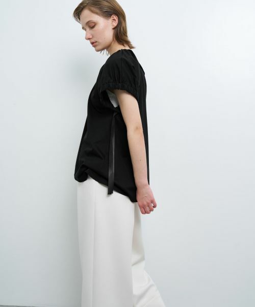 LANVIN en Bleu / ランバン オン ブルー Tシャツ | ギャザーネックドロストカットソー | 詳細10