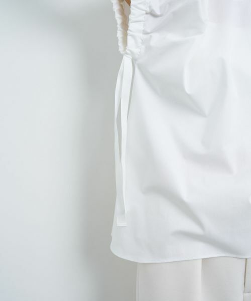 LANVIN en Bleu / ランバン オン ブルー Tシャツ | ギャザーネックドロストカットソー | 詳細5