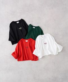 LANVIN en Bleu / ランバン オン ブルー Tシャツ | クロップドワンポイントロゴT