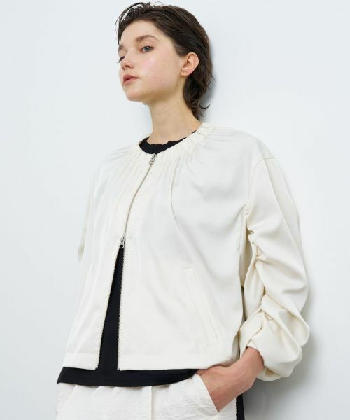 LANVIN en Bleu / ランバン オン ブルー テーラードジャケット | ギャザージップアップブルゾン | 詳細2