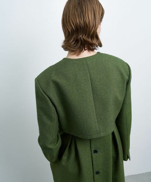 LANVIN en Bleu / ランバン オン ブルー テーラードジャケット | メランジツイードクロップドジャケット | 詳細10