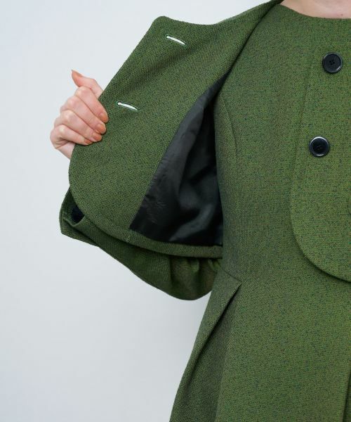 LANVIN en Bleu / ランバン オン ブルー テーラードジャケット | メランジツイードクロップドジャケット | 詳細11