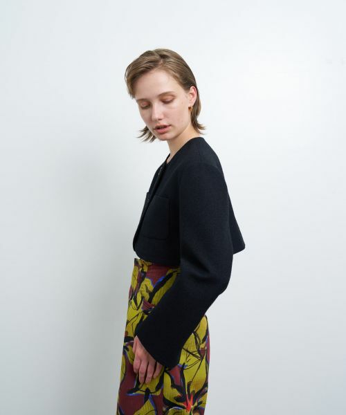 LANVIN en Bleu / ランバン オン ブルー テーラードジャケット | メランジツイードクロップドジャケット | 詳細12