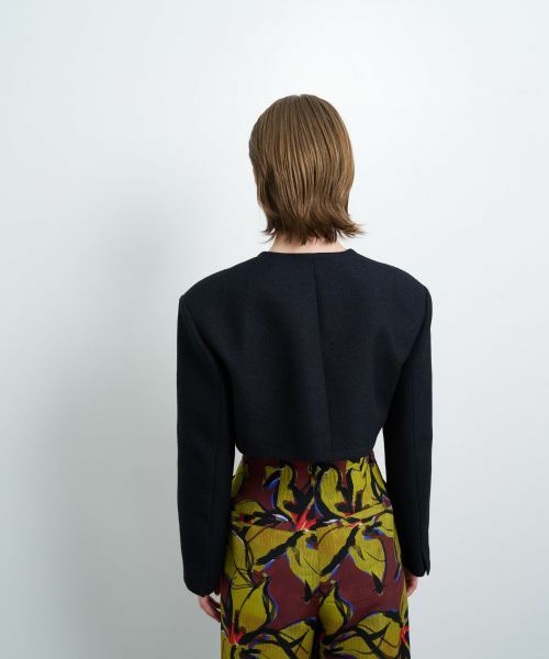 LANVIN en Bleu / ランバン オン ブルー テーラードジャケット | メランジツイードクロップドジャケット | 詳細13