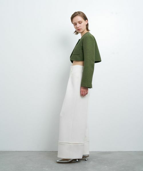 LANVIN en Bleu / ランバン オン ブルー テーラードジャケット | メランジツイードクロップドジャケット | 詳細2