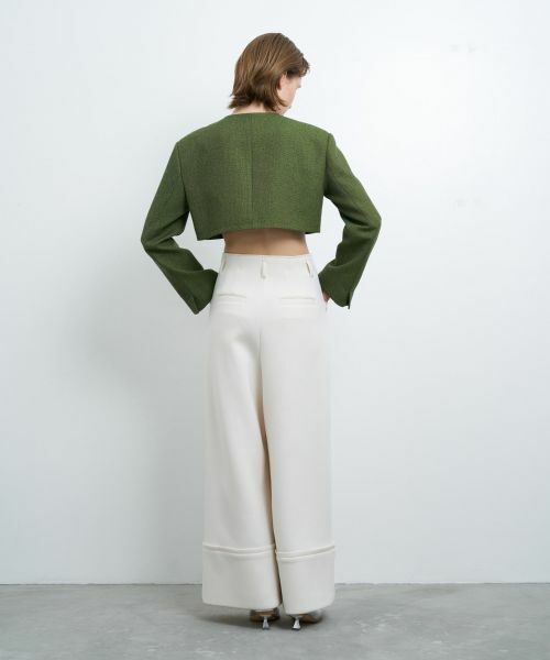 LANVIN en Bleu / ランバン オン ブルー テーラードジャケット | メランジツイードクロップドジャケット | 詳細3