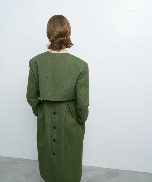 LANVIN en Bleu / ランバン オン ブルー テーラードジャケット | メランジツイードクロップドジャケット | 詳細6