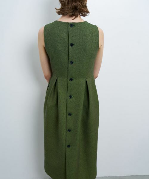 LANVIN en Bleu / ランバン オン ブルー ドレス | メランジツイードタックワンピース | 詳細10