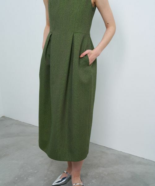 LANVIN en Bleu / ランバン オン ブルー ドレス | メランジツイードタックワンピース | 詳細11