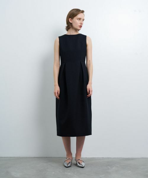 LANVIN en Bleu / ランバン オン ブルー ドレス | メランジツイードタックワンピース | 詳細2
