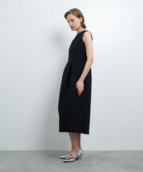 LANVIN en Bleu / ランバン オン ブルー ドレス | メランジツイードタックワンピース | 詳細3