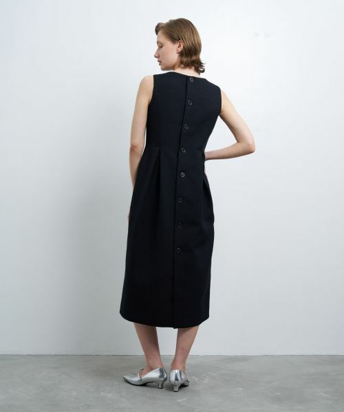 LANVIN en Bleu / ランバン オン ブルー ドレス | メランジツイードタックワンピース | 詳細4