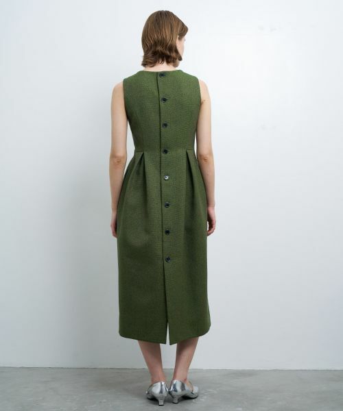 LANVIN en Bleu / ランバン オン ブルー ドレス | メランジツイードタックワンピース | 詳細9