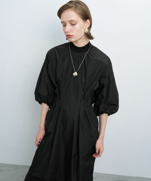 LANVIN en Bleu 変形リボンワンピース ランバンオンブルーブラックワンピース（LANVIN en Bleu