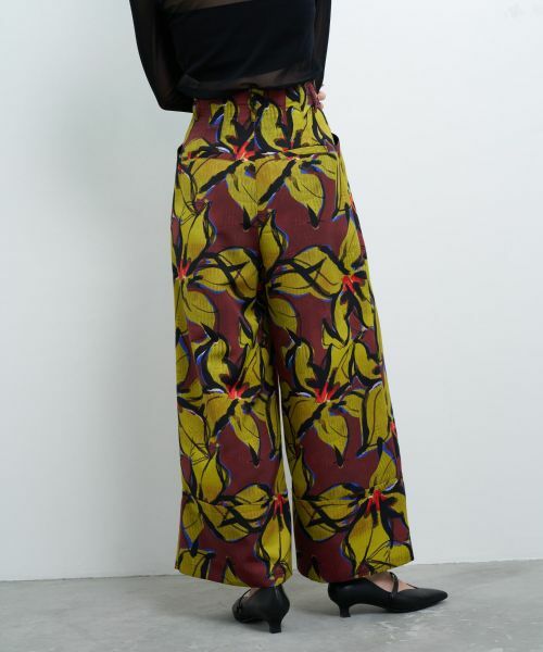 LANVIN en Bleu / ランバン オン ブルー その他パンツ | 【手洗い可能】Blue Amberプリントパンツ | 詳細6