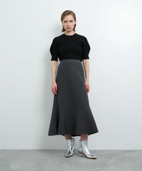 LANVIN en Bleu / ランバン オン ブルー ロング・マキシ丈スカート | ダブルフェイスニットスカート | 詳細1