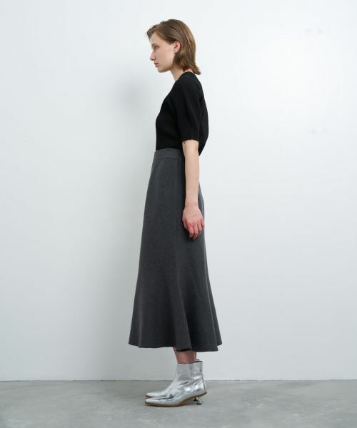 LANVIN en Bleu / ランバン オン ブルー ロング・マキシ丈スカート | ダブルフェイスニットスカート | 詳細2
