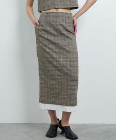 LANVIN en Bleu / ランバン オン ブルー ロング・マキシ丈スカート | 尾州クラシックチェックタイトスカート