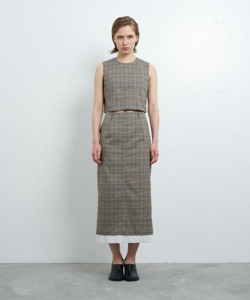 LANVIN en Bleu / ランバン オン ブルー ロング・マキシ丈スカート | 尾州クラシックチェックタイトスカート | 詳細10