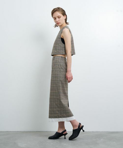 LANVIN en Bleu / ランバン オン ブルー ロング・マキシ丈スカート | 尾州クラシックチェックタイトスカート | 詳細11