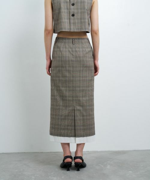 LANVIN en Bleu / ランバン オン ブルー ロング・マキシ丈スカート | 尾州クラシックチェックタイトスカート | 詳細17
