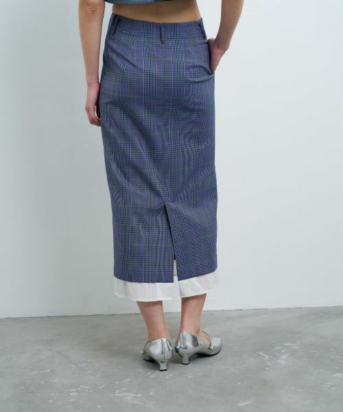 LANVIN en Bleu / ランバン オン ブルー ロング・マキシ丈スカート | 尾州クラシックチェックタイトスカート | 詳細6