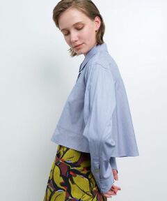 LANVIN en Bleu / ランバン オン ブルー シャツ・ブラウス | ハート釦バックフレアクロップドシャツ