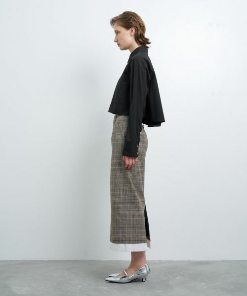 LANVIN en Bleu / ランバン オン ブルー シャツ・ブラウス | ハート釦バックフレアクロップドシャツ | 詳細2