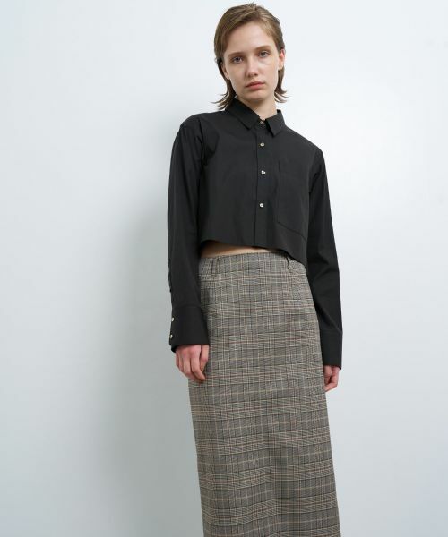 LANVIN en Bleu / ランバン オン ブルー シャツ・ブラウス | ハート釦バックフレアクロップドシャツ | 詳細4