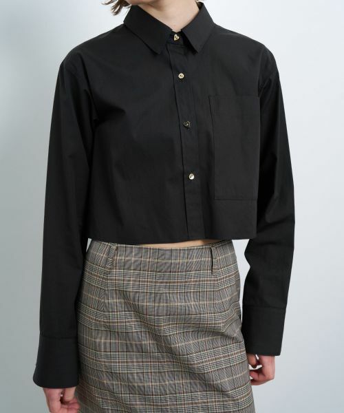 LANVIN en Bleu / ランバン オン ブルー シャツ・ブラウス | ハート釦バックフレアクロップドシャツ | 詳細6