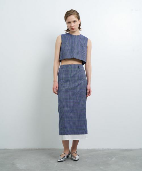 LANVIN en Bleu / ランバン オン ブルー シャツ・ブラウス | 尾州クラシックチェックショートベスト | 詳細1